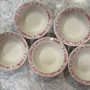 VTG Howard Johnson March of Progress bowls. Set of 5.  Rare